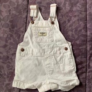 Girl White Overalls